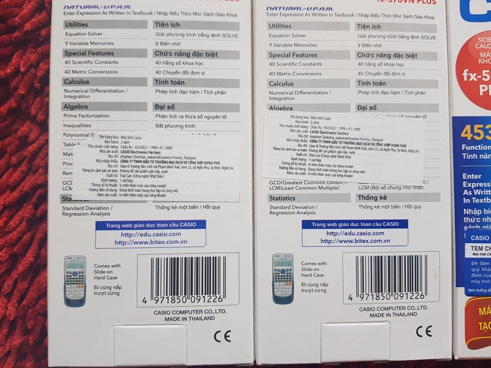 [RẺ VÔ ĐỊCH] Máy tính casio fx 570 vnplus Bảo hành 7 năm