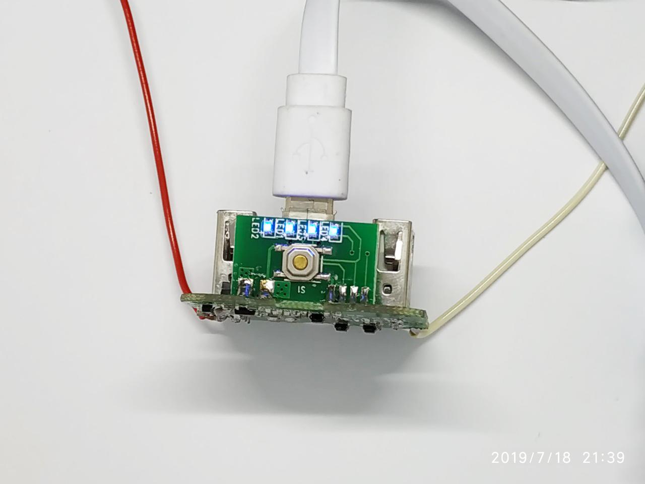 Mạch sạc dự phòng 5V1A (KV07) Xanh lá