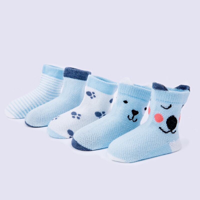 Set 5 đôi tất vớ cổ cao cho bé
