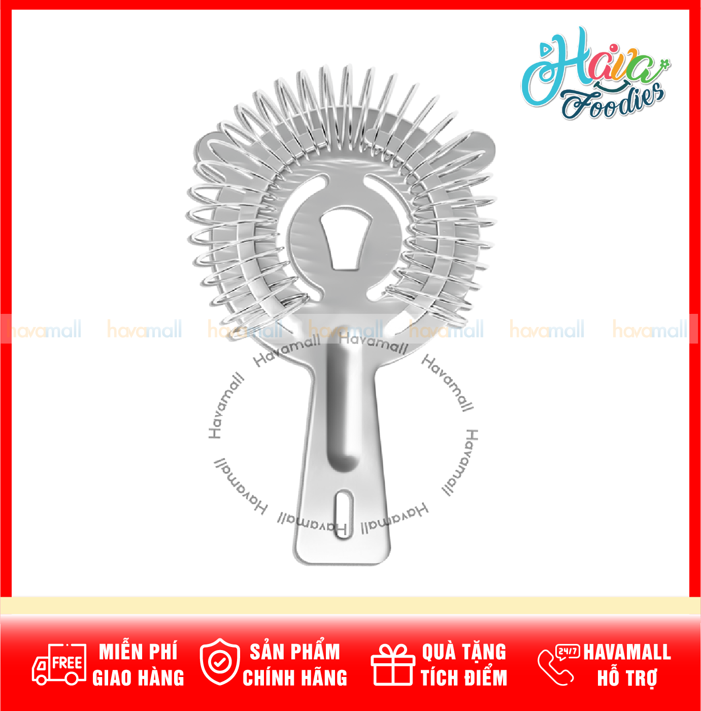 Nắp chặn đá inox có lò xo – hawthrone strainer