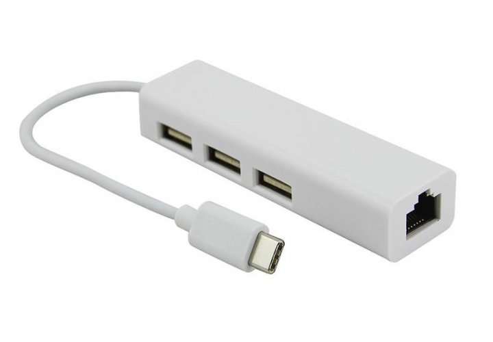 Cáp chuyển USB Type-C ra Lan và 3 cổng USB 2.0 chất lượng cao