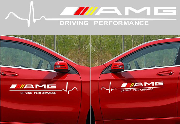 [HCM]Tem dán cửa xe ô tô phong cách AMG 02 (đen)