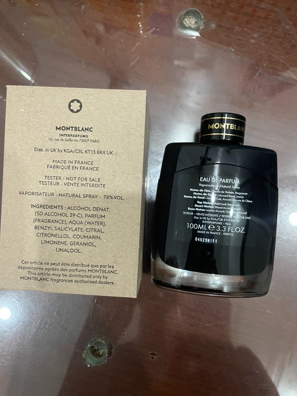 Nước Hoa Nam : Tester Mont Blanc Legend EDP 100ml ( Hộp như Hình )