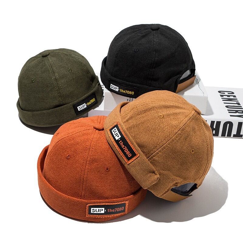 Mũ lưỡi trai không viền phong cách hip hop đường phố hàn quốc nhật bản cho nam và nữ - nón miki 7080 nam nữ thời trang