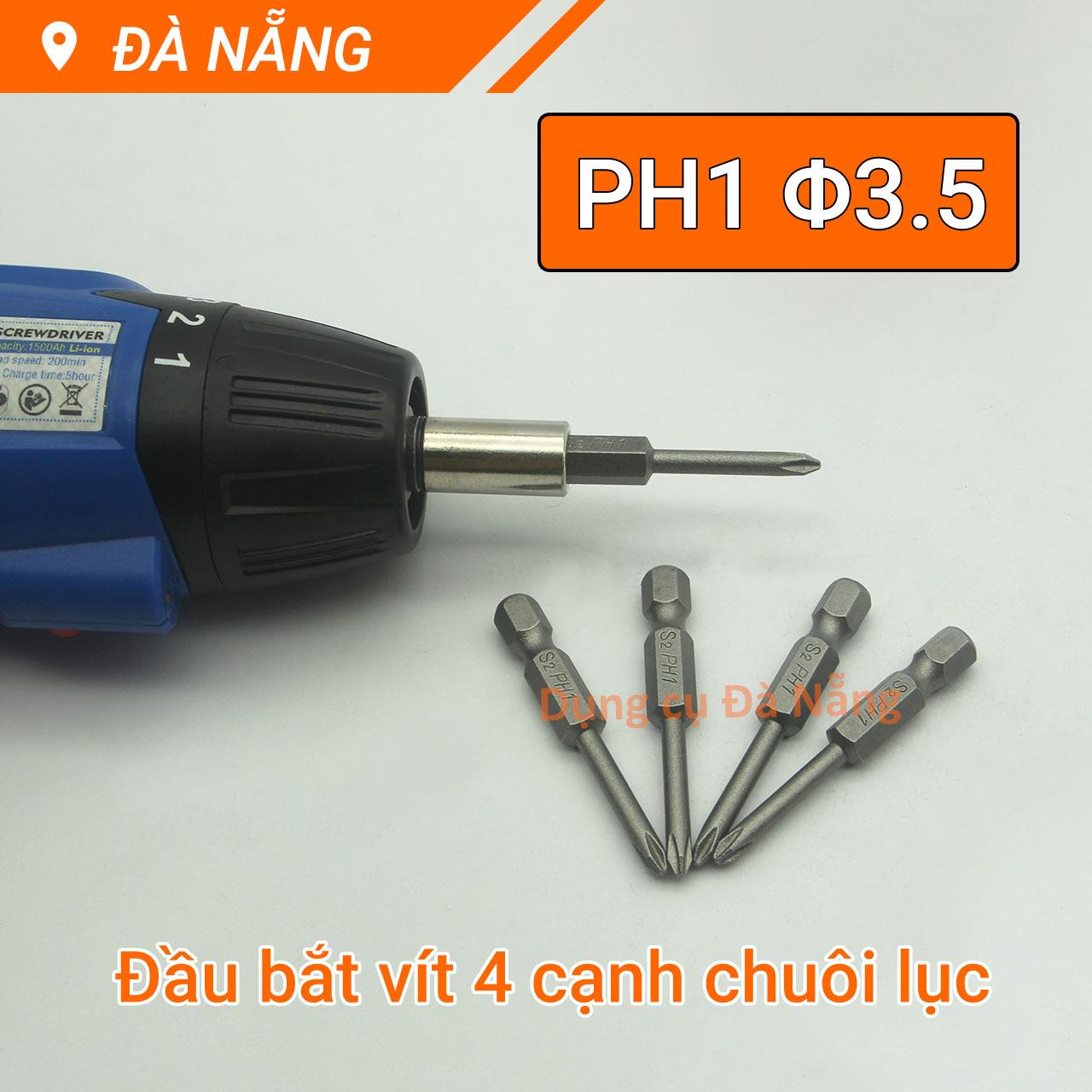 Bộ 5 đầu bắt vít 4 cạnh PH1