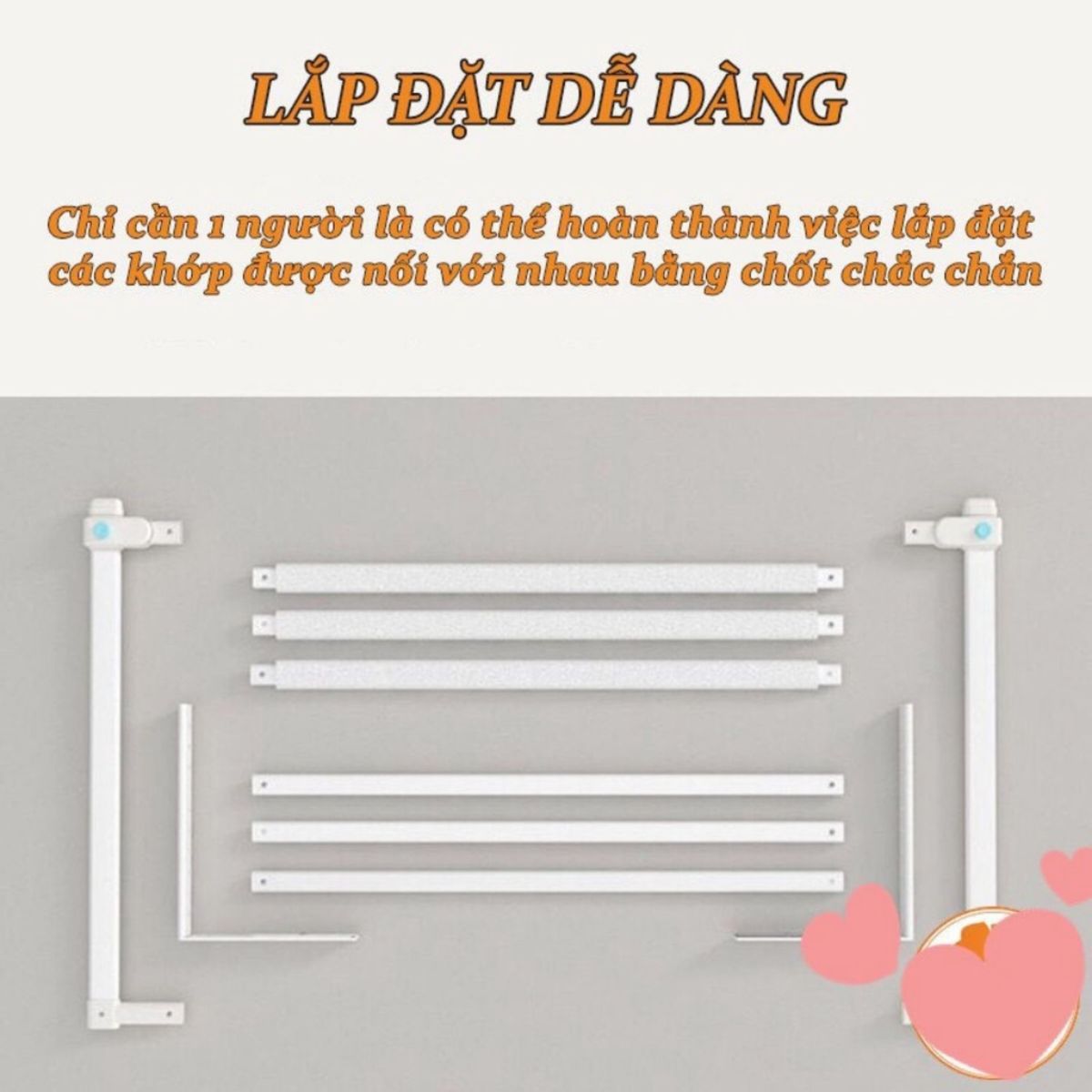 Thanh chắn giường bảo vệ an toàn cho bé