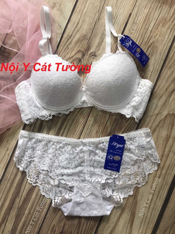 Bộ đồ lót Boya ren ( 1 quần +1 áo) mút mỏng có gọng , mút dày 1cm