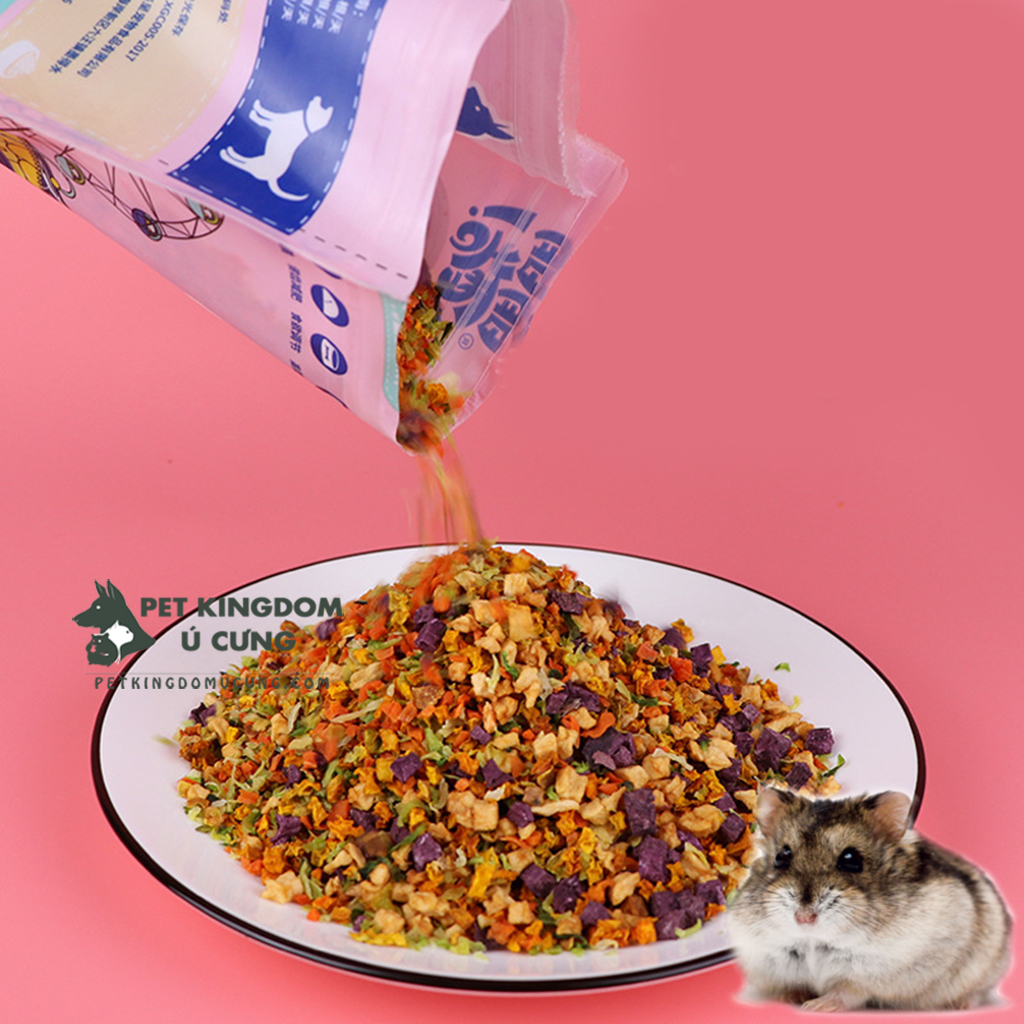 Thức ăn hamster rau củ sấy