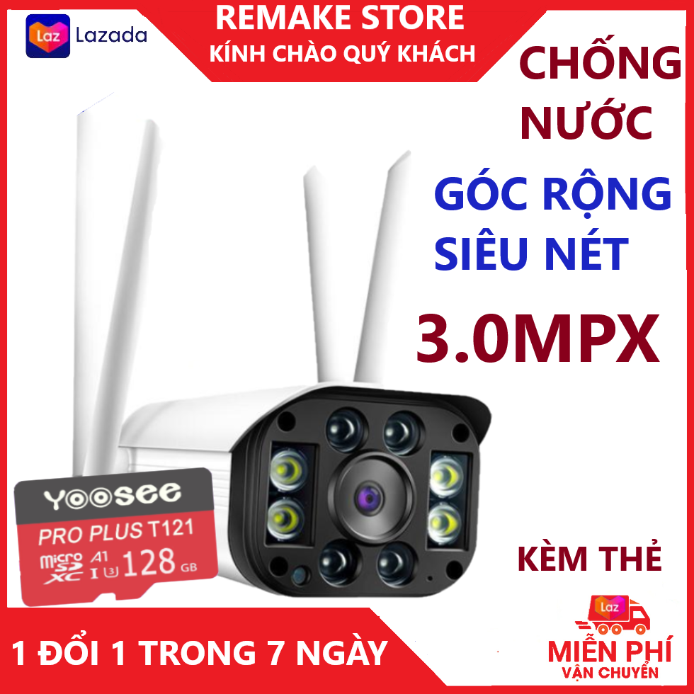 >> BÁO GIÁ CAMERA - CAMERA WIFI - CAMERA YOOSEE 5 RÂU KÈM THẺ NHỚ 128GB HIỂN THỊ 2.0 MPX CẢNH BÁO CHUYỂN ĐỘNG, CÓ TIẾNG V | Shopee Lazada Sendo Tiki mới nhất 62 Camera - Camera wifi - Camera yoosee - Camera ngoài trời 4 râu kèm thẻ nhớ 128gb, chống nước, góc rộng, hiển thị màu ban đêm, cảnh báo chống trộm về điện thoại bảo hành 3 năm 1 đổi 1 trong 7 ngày