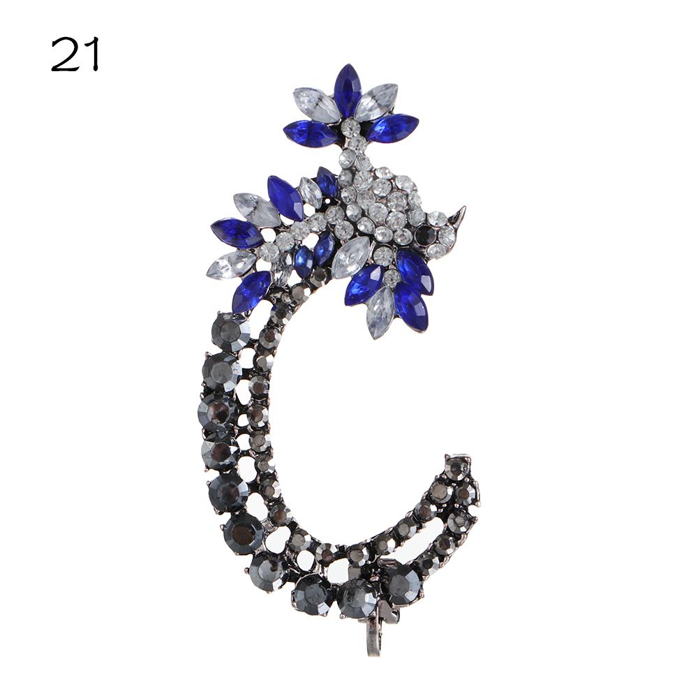 1 pc Women's Punk Ear Cuff Earring Crystal Clip Ear Cuff Stud Women's Punk Wrap Cartilage Earring Jewelry