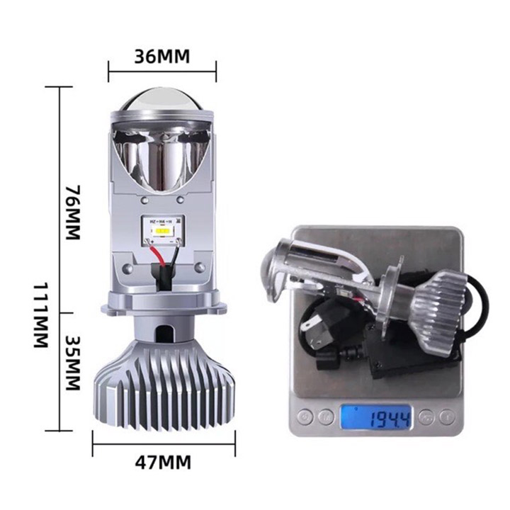 Đèn pha led lắp Ô TÔ XE MÁY cos 3 chế độ màu