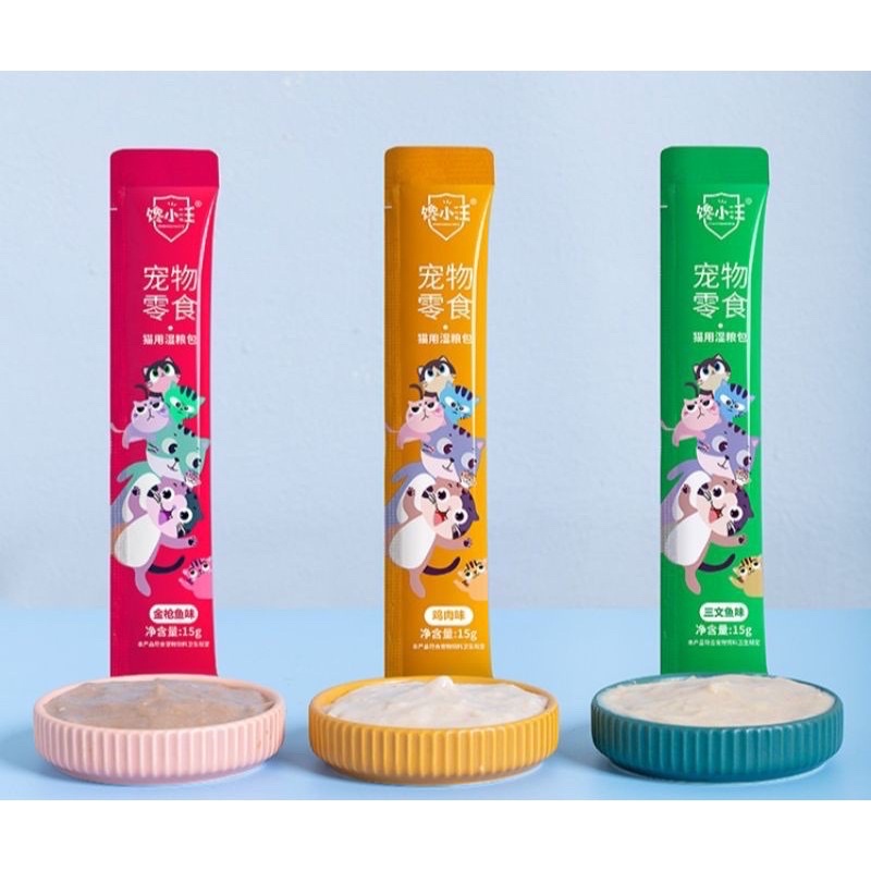 Súp thưởng cho mèo Ciao Wang 3 vị gà ,cá hồi, cá ngừ - Thanh 15g - Phụ kiện thú cưng Long Vũ