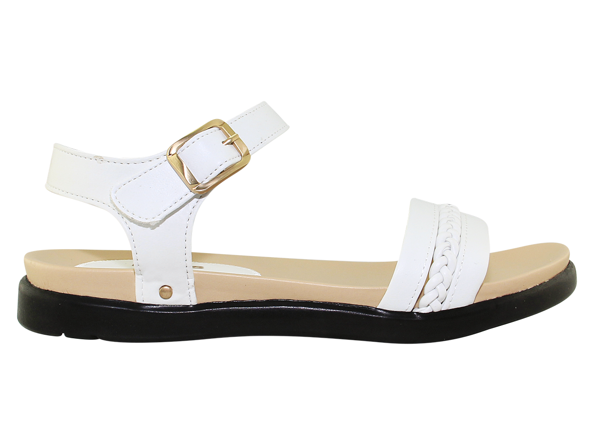 SANDAL ĐẾ BẰNG NỮ Bita's SYN.259 (Đen + Hồng + Kem + Trắng)