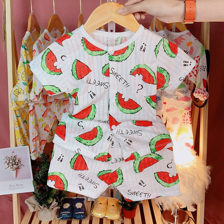 Bộ cotton giấy siêu mát cho bé 4-16kg