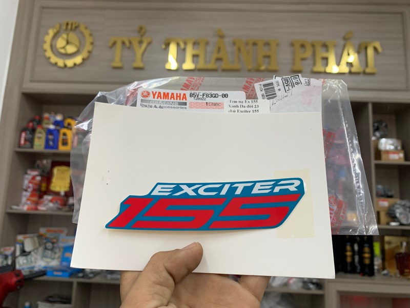 Tem nạ ex 155 xanh da đời 23 chử exciter 155 miếng
