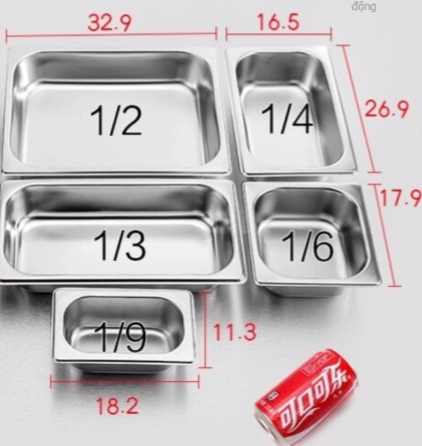 Khay inox đựng topping, đồ thực phẩm inox