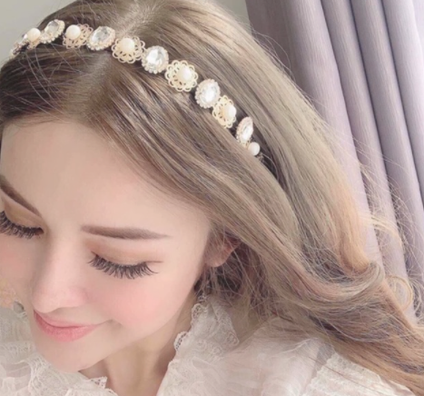 Bờm tóc đính đá cc