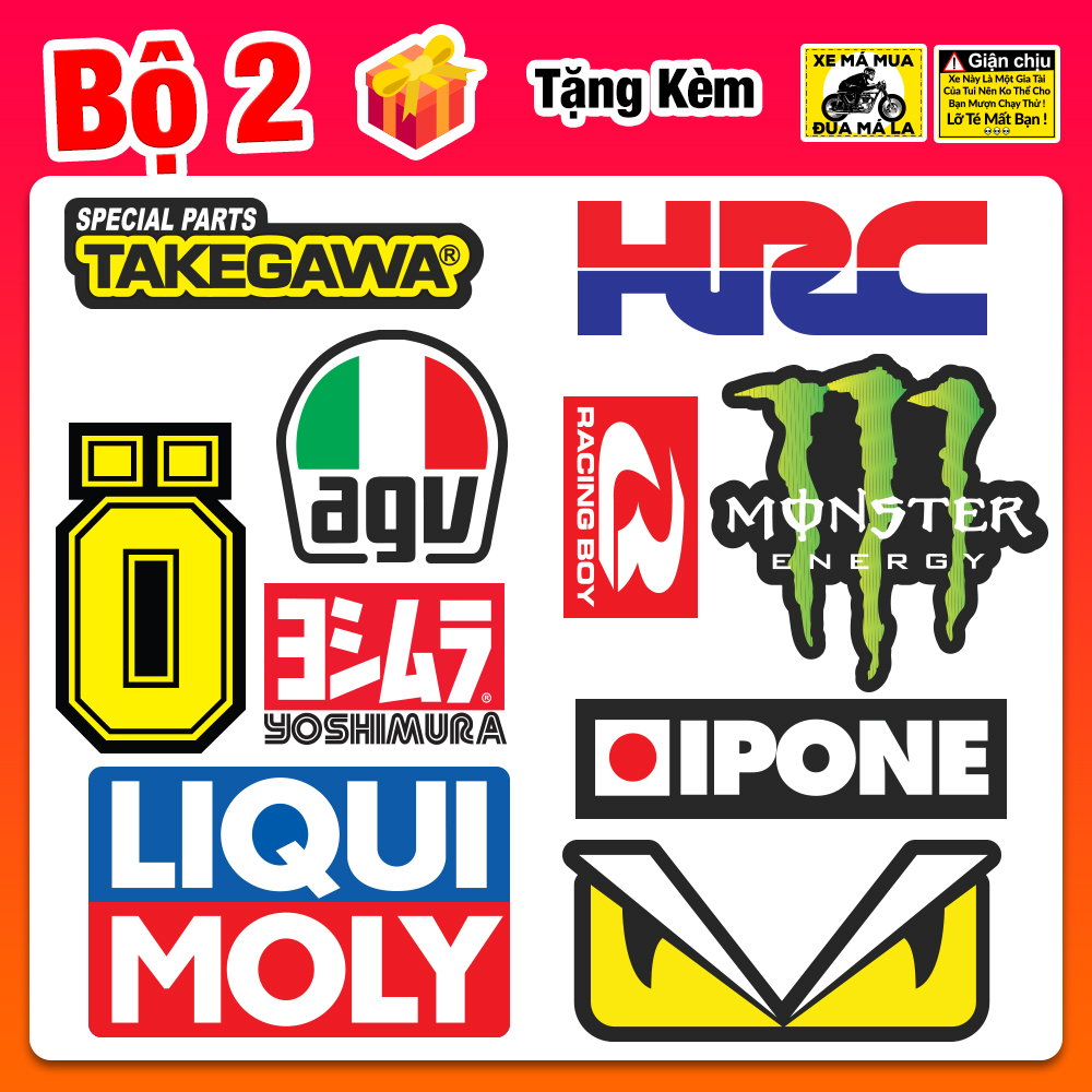 Combo Tem Dán Xe - Tem Xe Ex 150 Winner Wave Vario - Team Dán Xe Không Thấm Nước