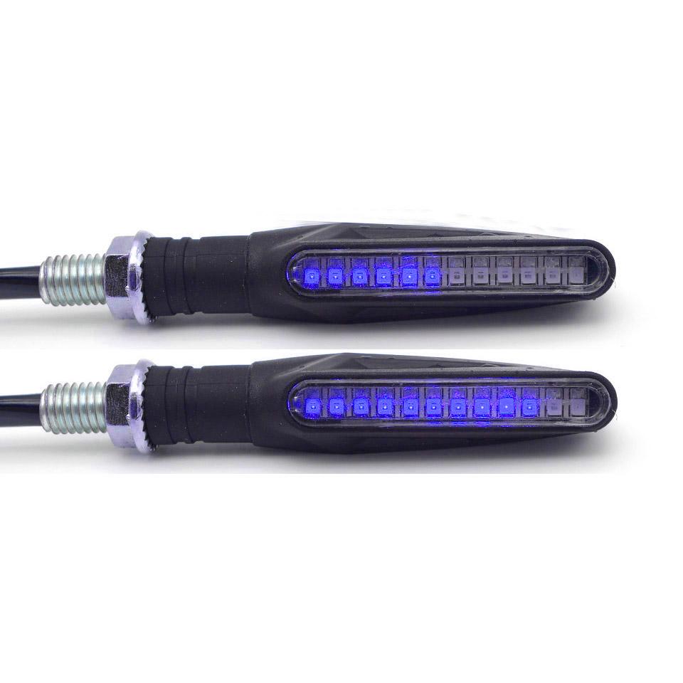 Bộ Xi Nhan Led Kiểu Audi cho xe máy [ 1 cặp Xanh ]