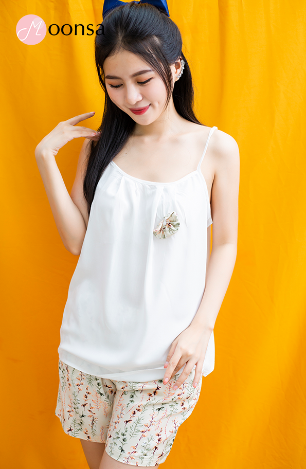 Bộ đồ ngủ vải tole Mộc Lan Đỏ  [Moonsa]