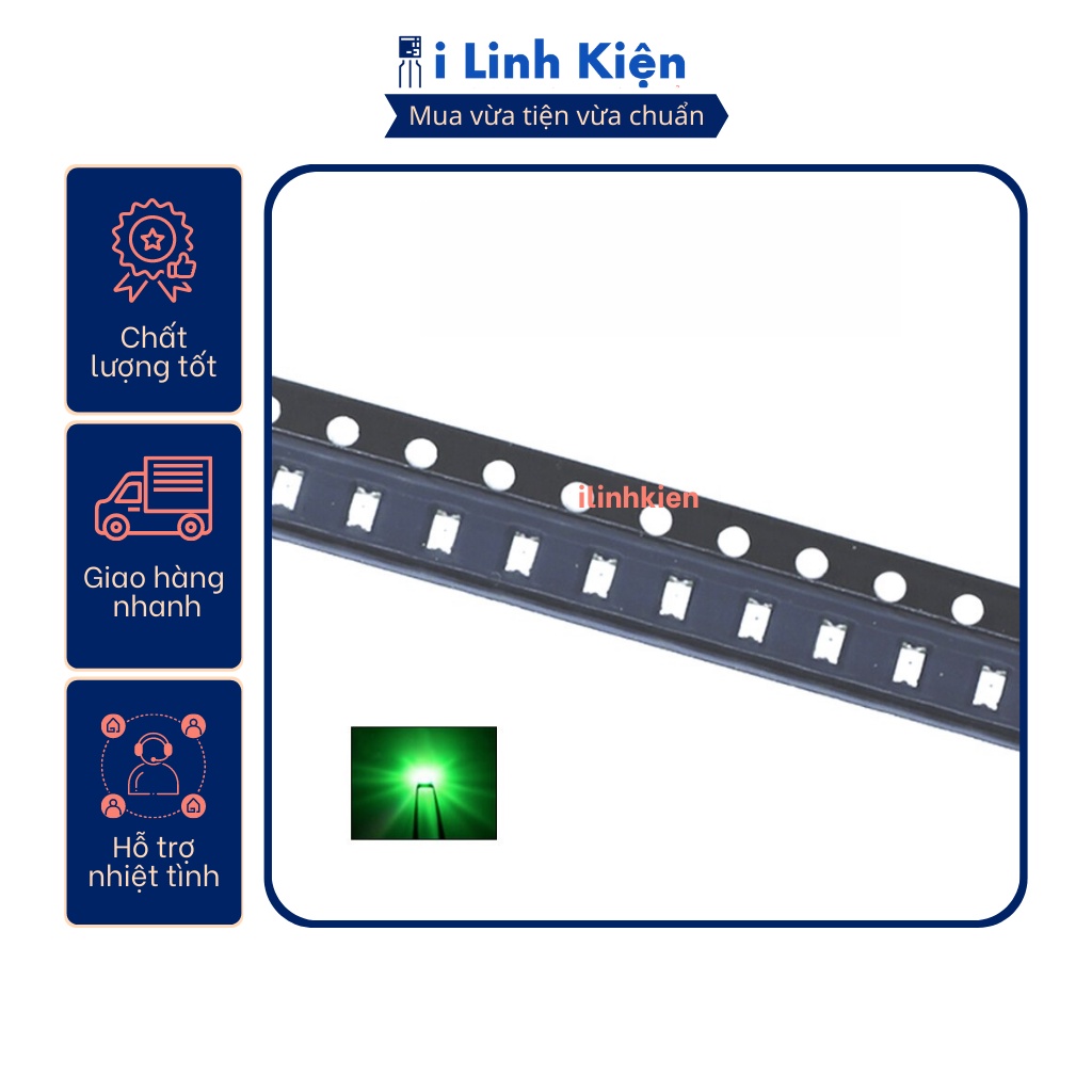 Led dán 1206 đủ các màu 10 chiếc