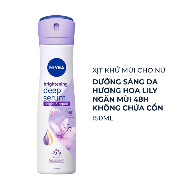 Xịt Khử Mùi Toàn Thân CHo Nữ Nivea 48h 150ml