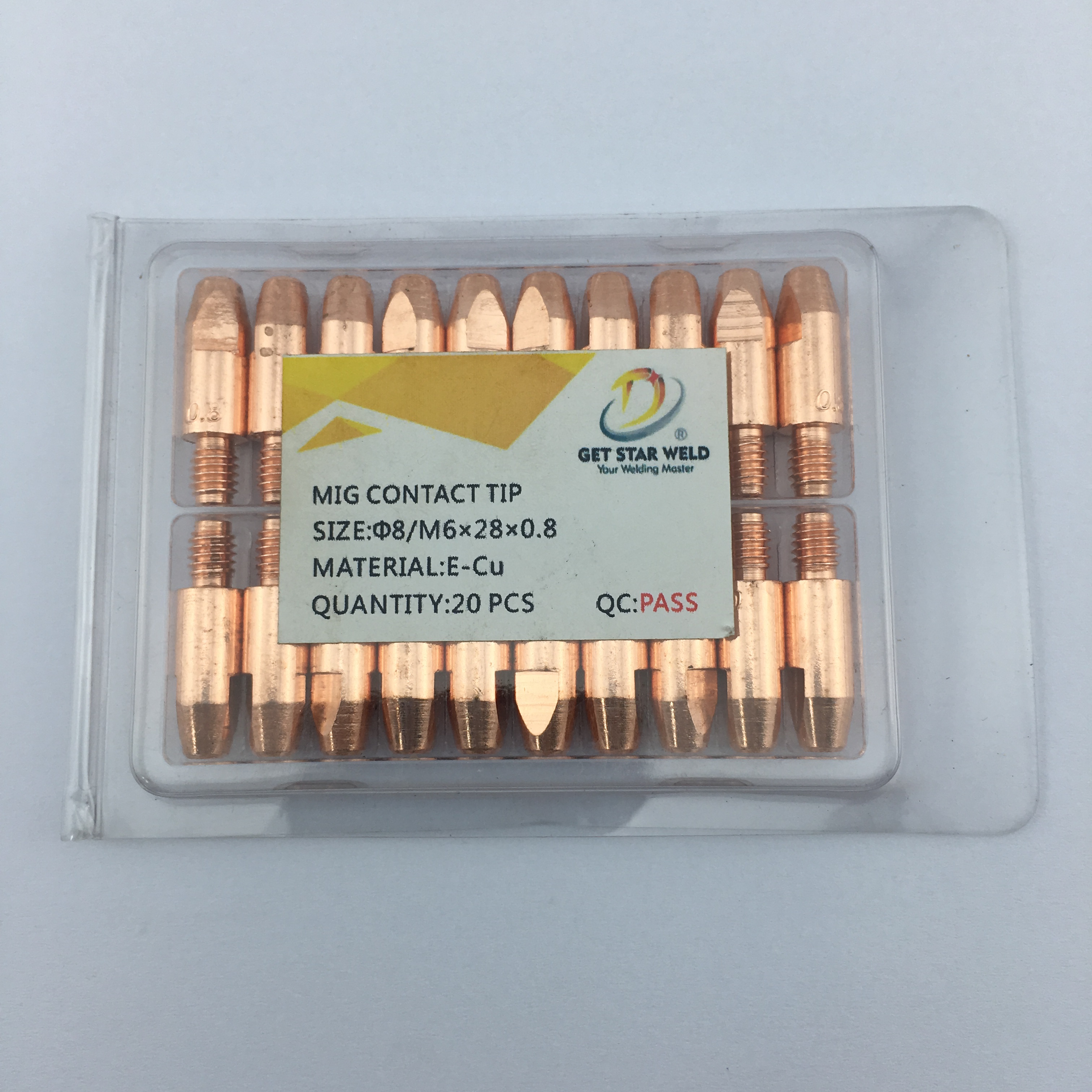 10 Bép Hàn Mig M6*28 mm 0.8 – 0.9 - 1.0 – 1.2mm Đồng Đỏ