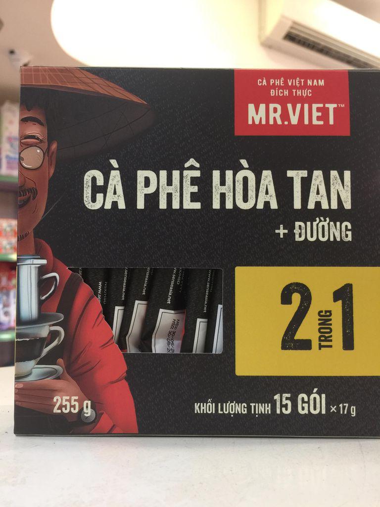 Cà phê hòa tan 2 trong 1 Mr Việt 204g (12 gói x 17g) - 2in1 Mr Viet instant coffee