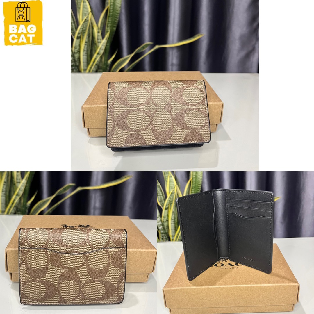 Authentic Sẵn hàng Ví đựng thẻ Mini COACH CARD HOLDER