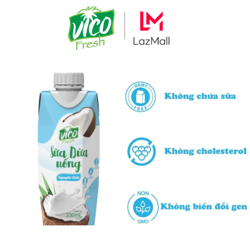 1 HỘP SỮA DỪA UỐNG VICO FRESH 330ML