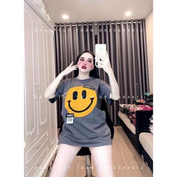 [freship] Áo phông mặt cười fom thụng chất cotton,ln