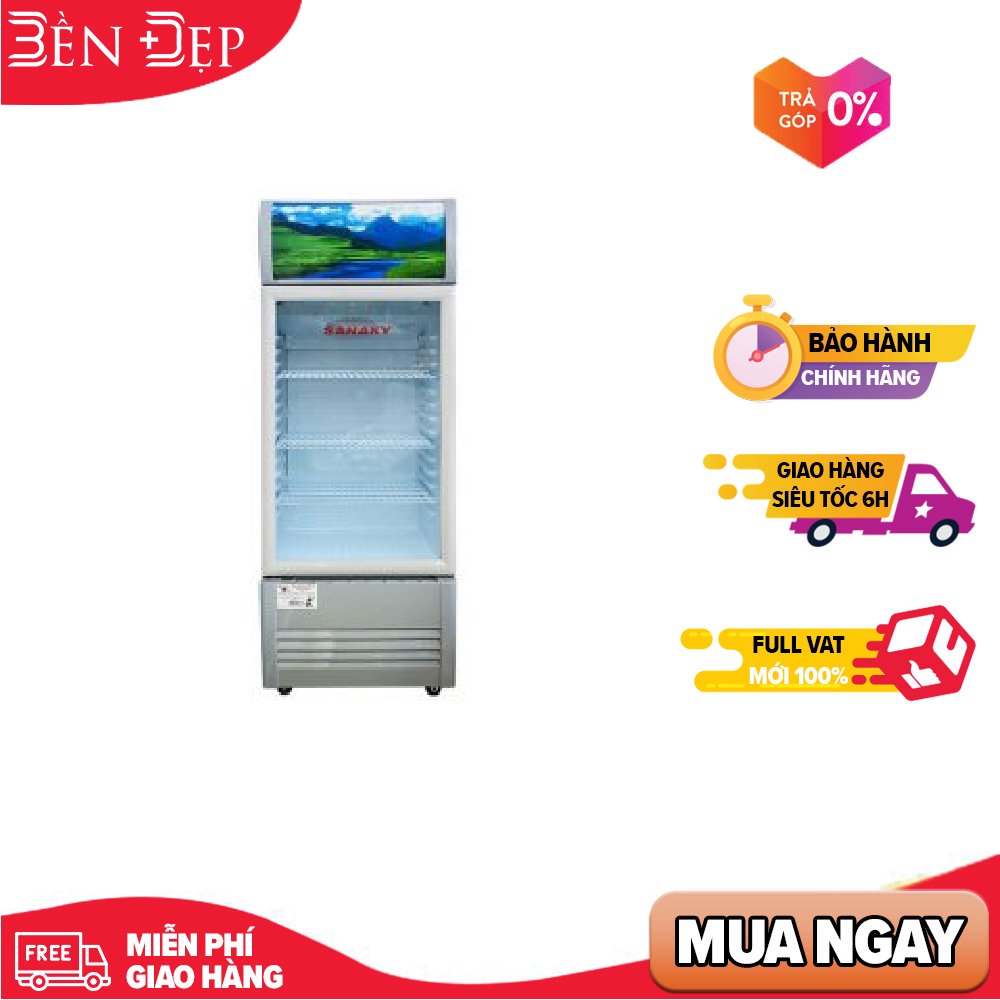 [TRẢ GÓP 0%] Tủ mát Sanaky 200 lít VH-258WL (Giá áp dụng giao tại HN, HCM& các tỉnh liên hệ shop)