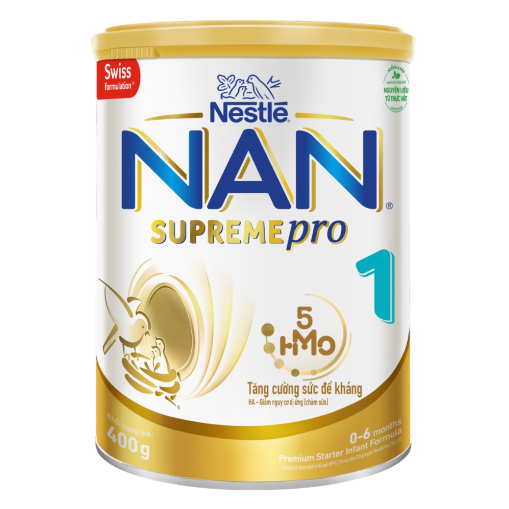 [Date 3.2025] Sữa NAN SUPREME PRO số 1 Lon 400g Cho bé 0-6 Tháng