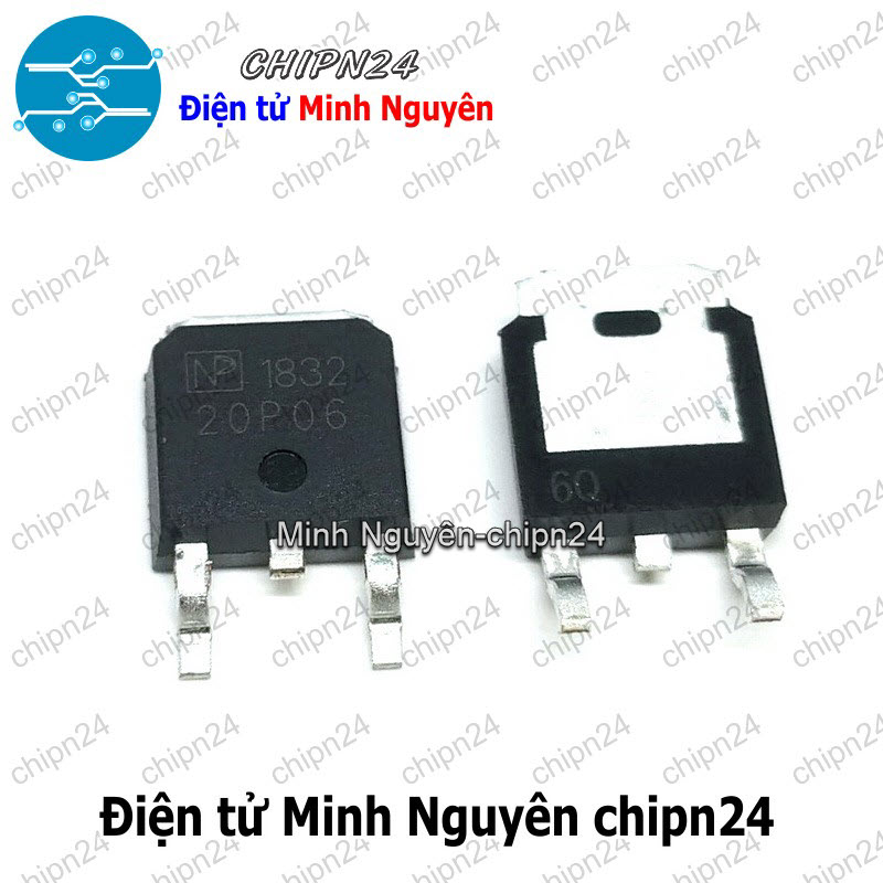 [1 con] (SOP) Mosfet Dán 20P06 TO-252 18A 60V Kênh P (SMD) (NPD20P06 NPD 20P06) - HH005240