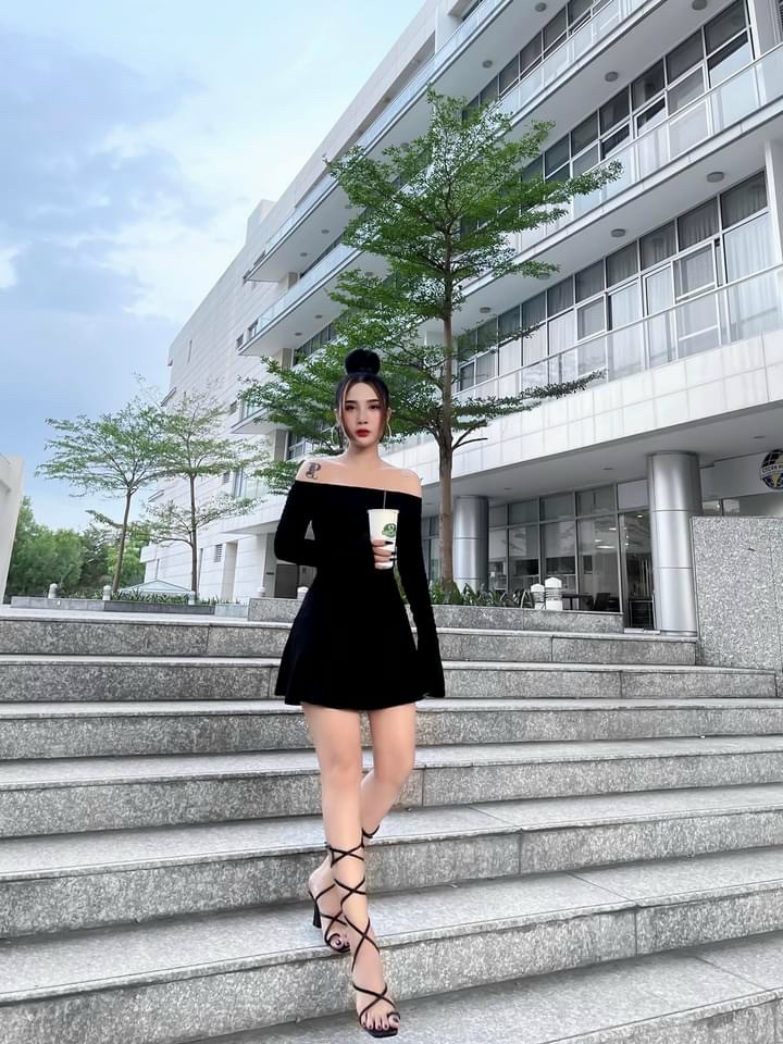 Đầm suông váy ôm xòe tay áo dài đuôi cá xinh xắn dễ thương đi chơi freesize dưới 58kg