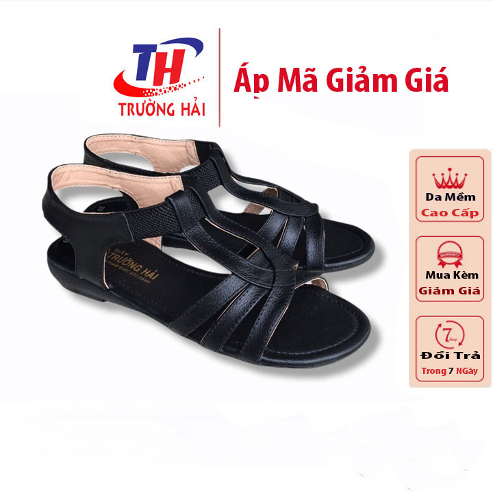 Dép nữ quai hậu vàng bò đế cao su Trường Hải SD007
