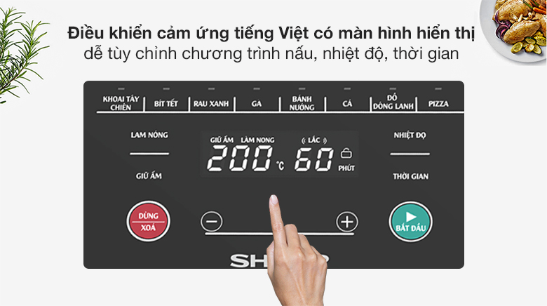 Nồi chiên không dầu Sharp KF-AF70EV-BK/ST (5.5 lít)
