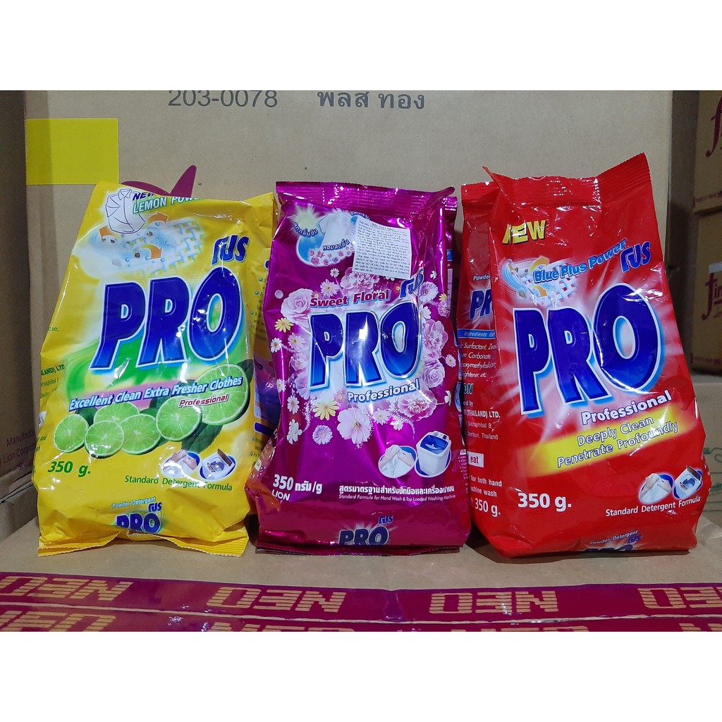 (KTT) Bột giặt PRO 350 gam- hàng Thái-Màu vàng
