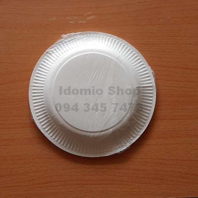 Dĩa Giấy In Hoa 17cm - 10 Cái