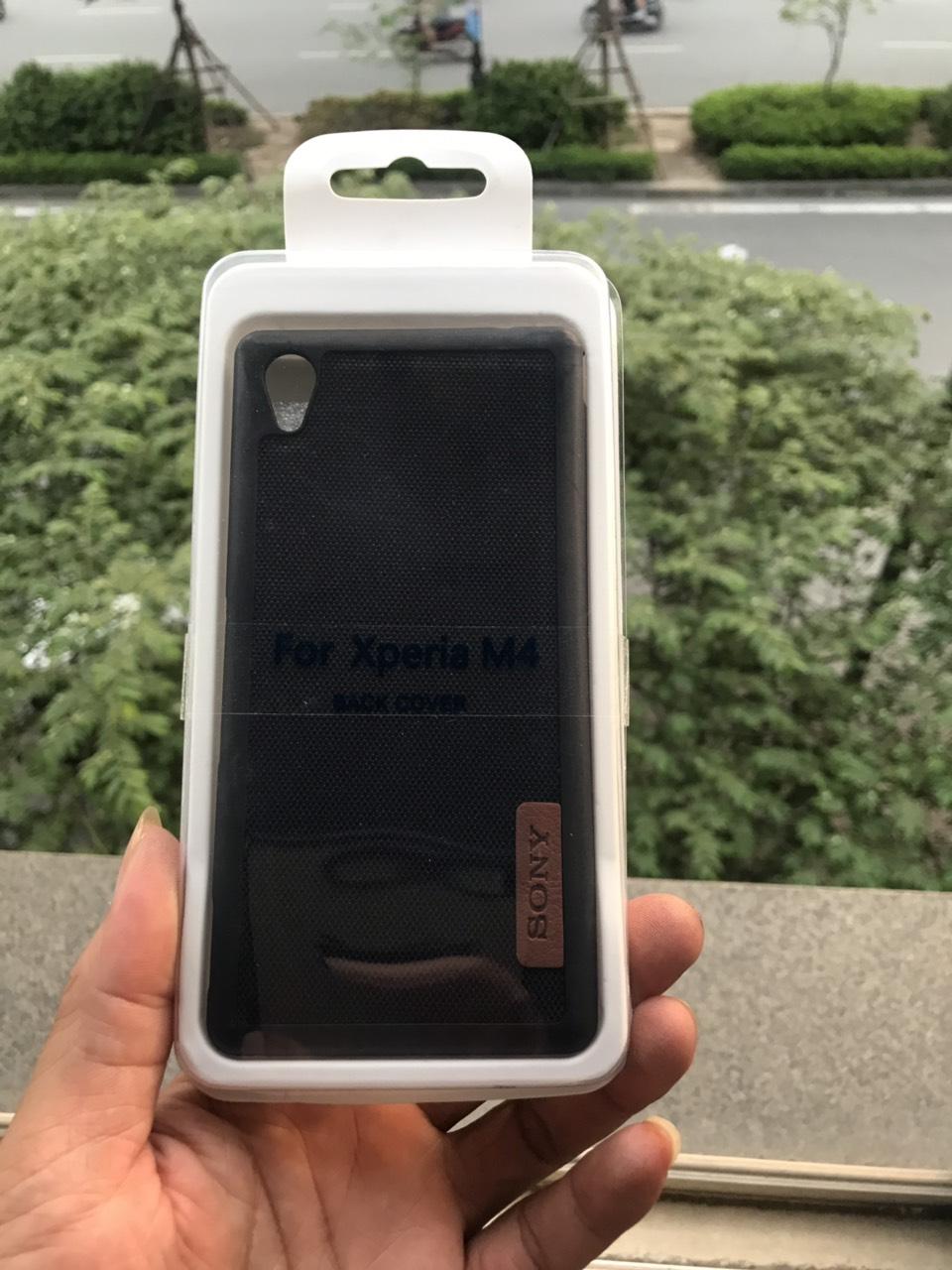 ỐP lưng mặt vải chống bám vân tay cho sony M4 M4 Aqua