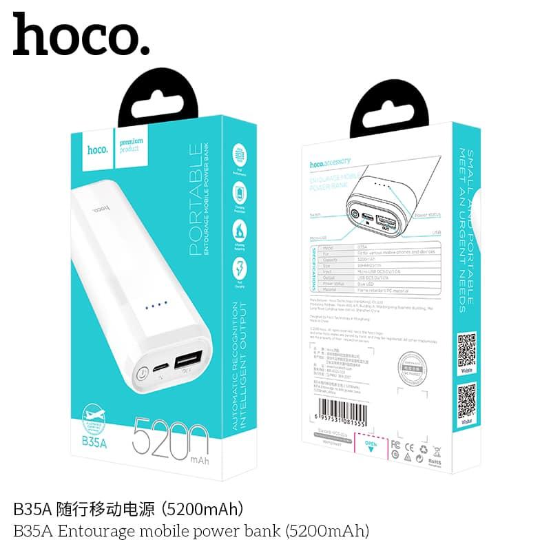 PIN DỰ PHÒNG HOCO B35A ENTOURAGE MOBILE DUNG LƯỢNG 5200mAh