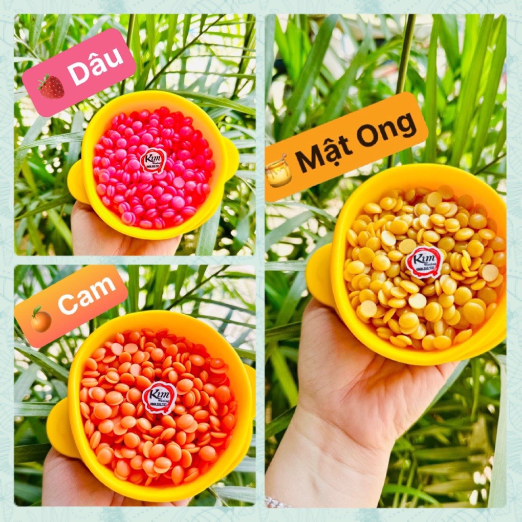 Sáp wax lông Siêu bám lông Hard wax beans Bluezoo 100g