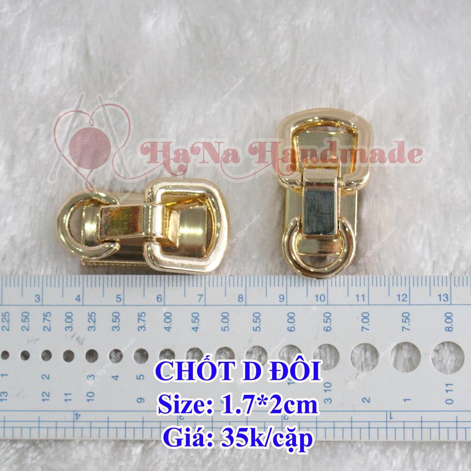 Chốt D Đôi gắn túi xách
