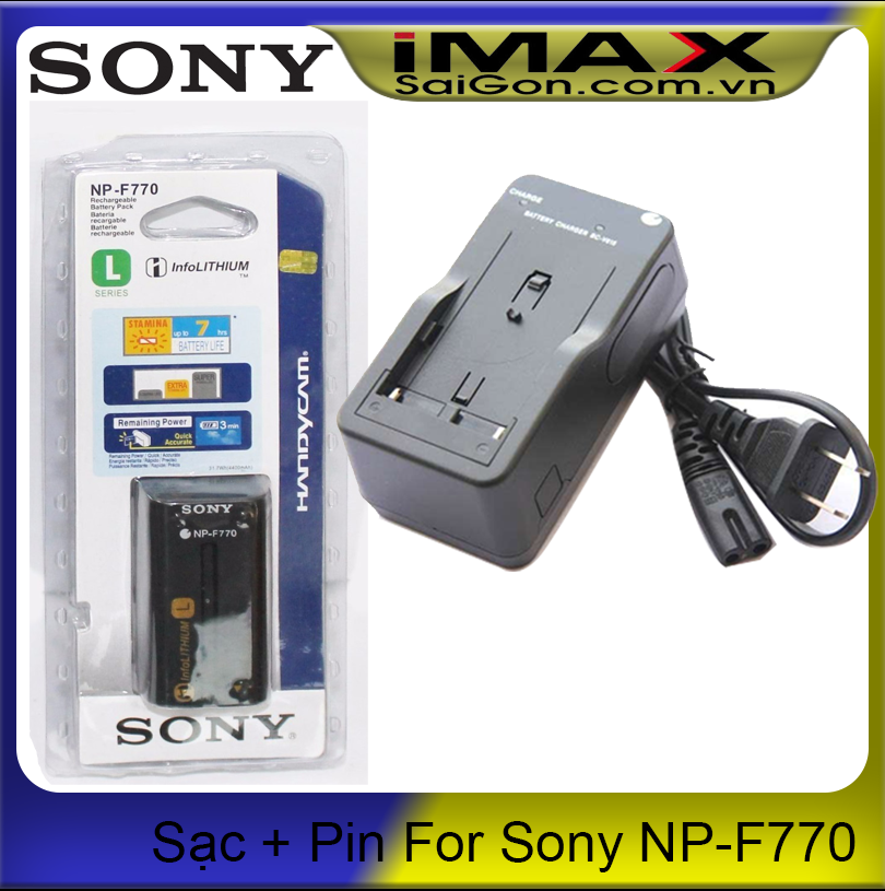 1 pin 1 sạc thay thế cho pin máy ảnh sony np-f770