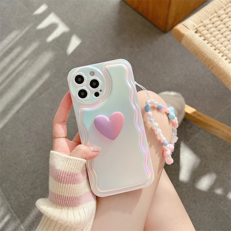 Ốp iphone full viền Tim holoram