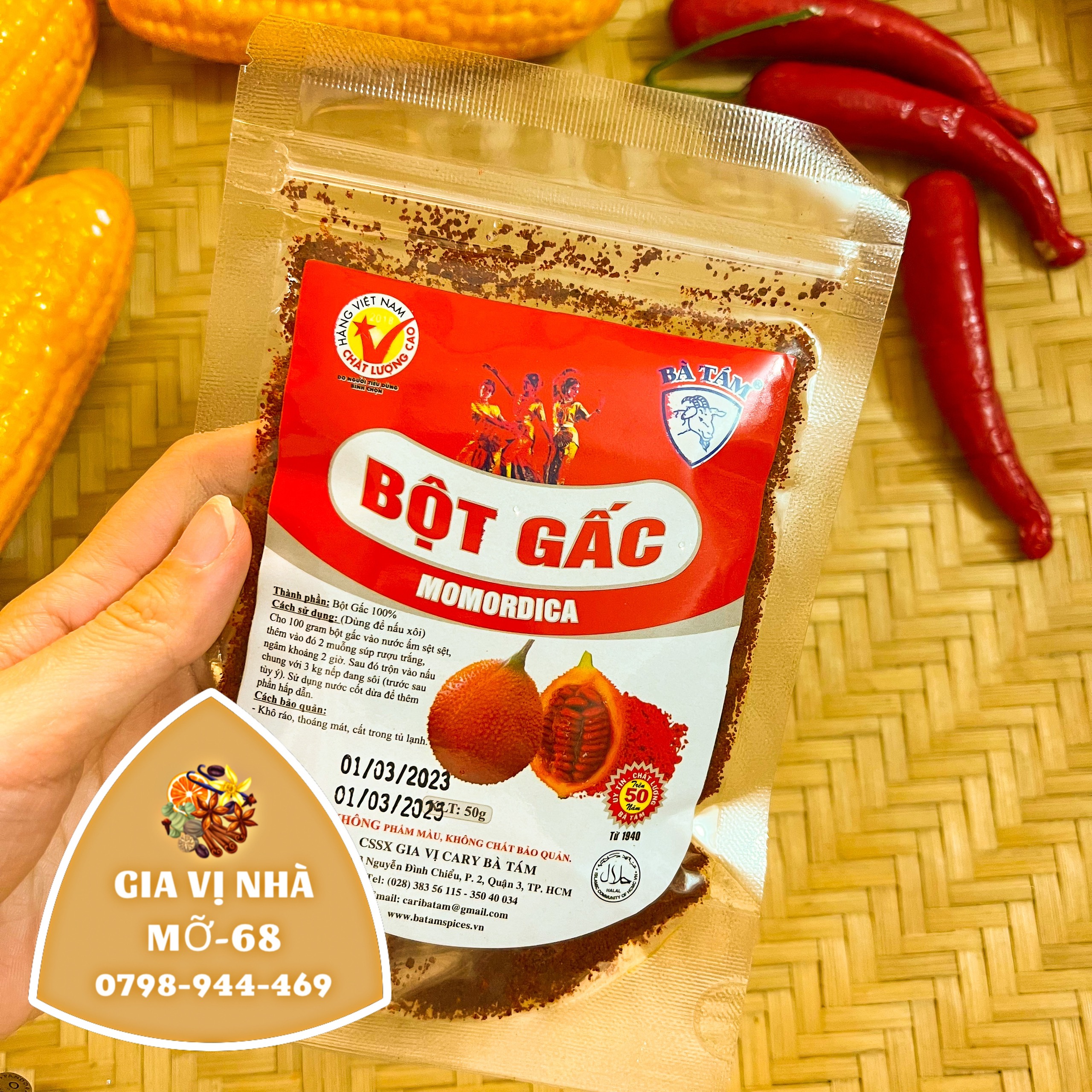 BỘT GẤC HIỆU BÀ TÁM - GÓI 50GR