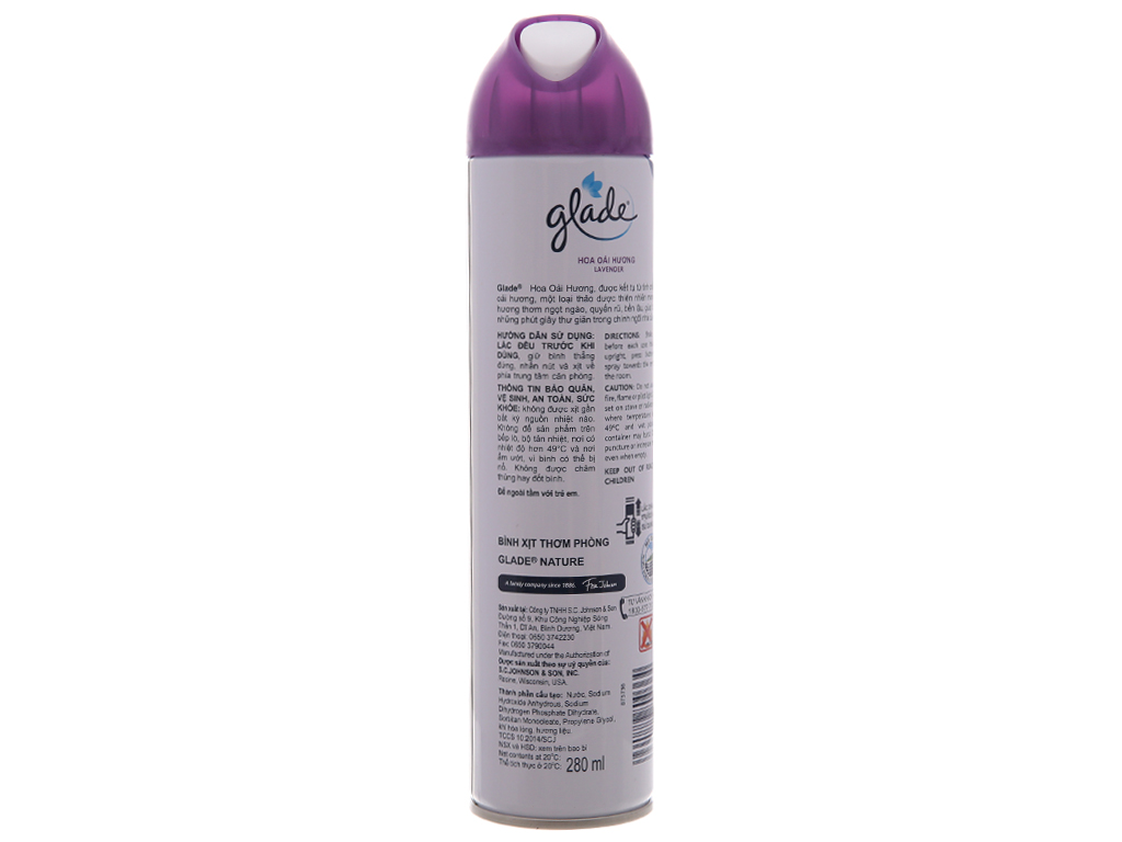 Combo 2 Xịt Thơm Phòng Glade Nature Hương Lavender Bình 280G
