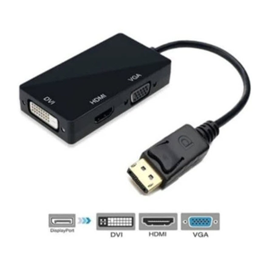 DisplayPort to HDMI+VGA+DVI Combo Converter