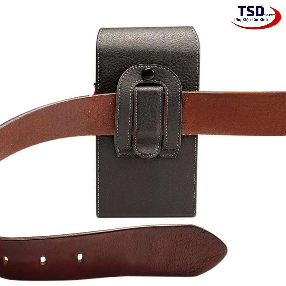 High-quality belt-mounted phone case worn on the side