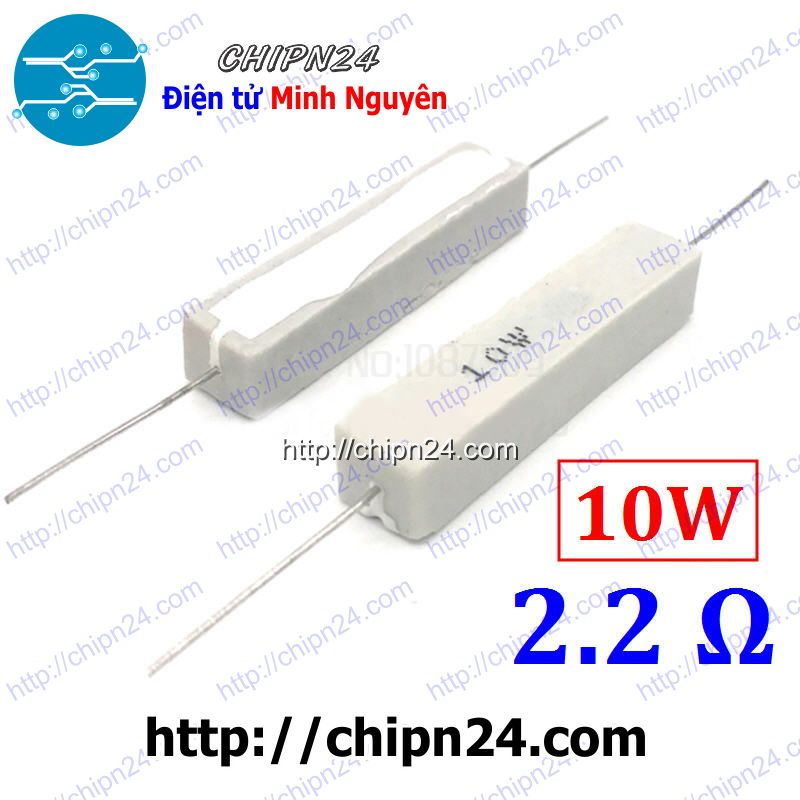 Điện trở sứ 2.2r 10w